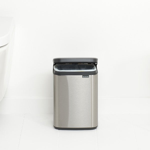 חדש! פח BO לתליה על הקיר - 4 ליטר Brabantia - ניקל מוברש אנטי טביעות אצבע!