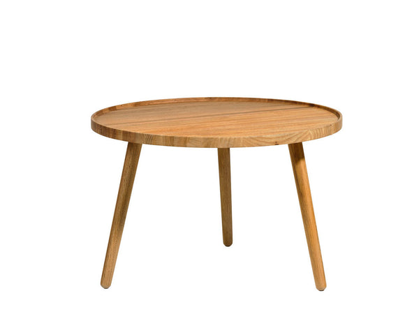 שולחן קפה עגול Bodo - עץ אלון טבעי