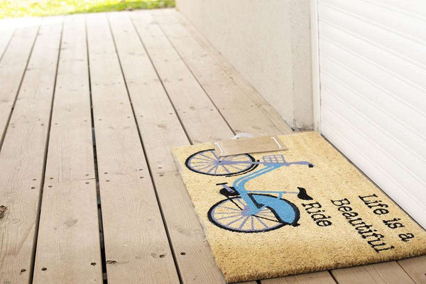 שטיח סף לכניסה לבית 75X45 ס"מ - סיבי קוקוס "אופניים"