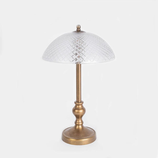 מנורת שולחן ברזל מצופה פליז דגם דונה