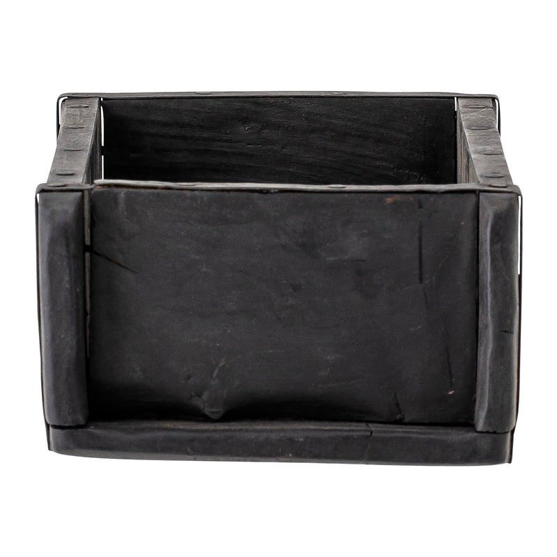 קופסת עץ Box One א' 30 ר' 15 ג' 10 ס"מ - עץ ממוחזר שחור