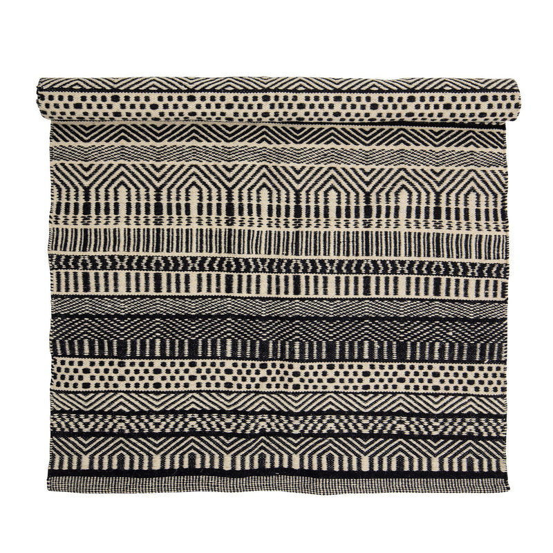 שטיח צמר 180x120 ס"מ Joob - שחור / לבן