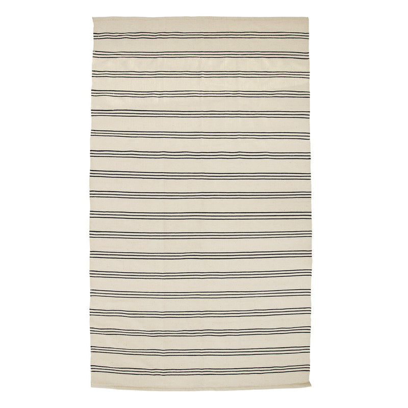 שטיח כותנה Stripes מידה 240x140 ס"מ - שחור / לבן