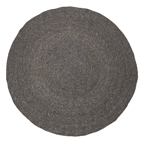 שטיח צמר עגול ק' 140 ס"מ - אפור