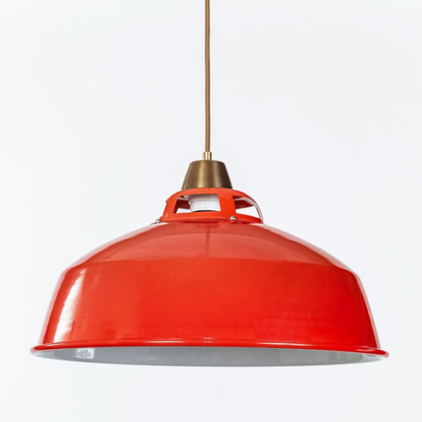 מנורת ברזל מגולוון תלייה דגם זיו- כתום – SHAZLONG | שזלונג