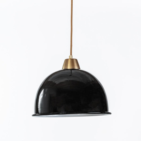 מנורת ברזל מגולוון תלייה דגם גאיה- שחור