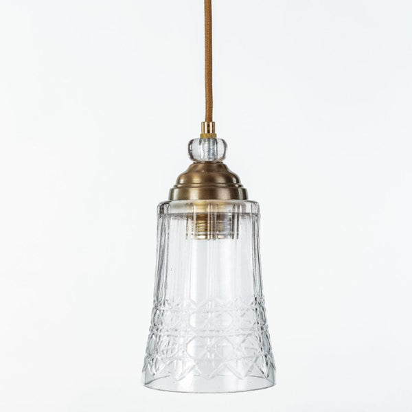מנורת ברזל מצופה פליז תלייה דגם רומילי